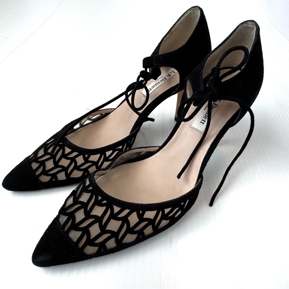 LK Bennett Black Lace-Up Heels